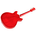 Horizontal back angle view of Starfire I DC Cherry Red guitar thumbnail