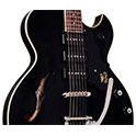 Close up body front view of Starfire I Jet90 Satin Black guitar thumbnail