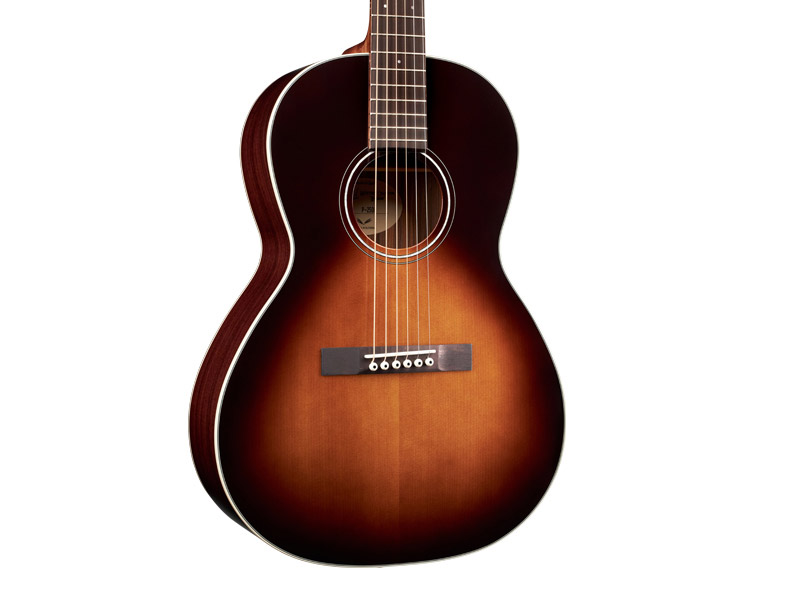 Horizontal close-up body view of P-250E MEMOIR VINTAGE SUNBURST