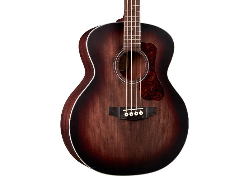 Horizontal close-up body view of B-240E ANTIQUE CHARCOAL BURST