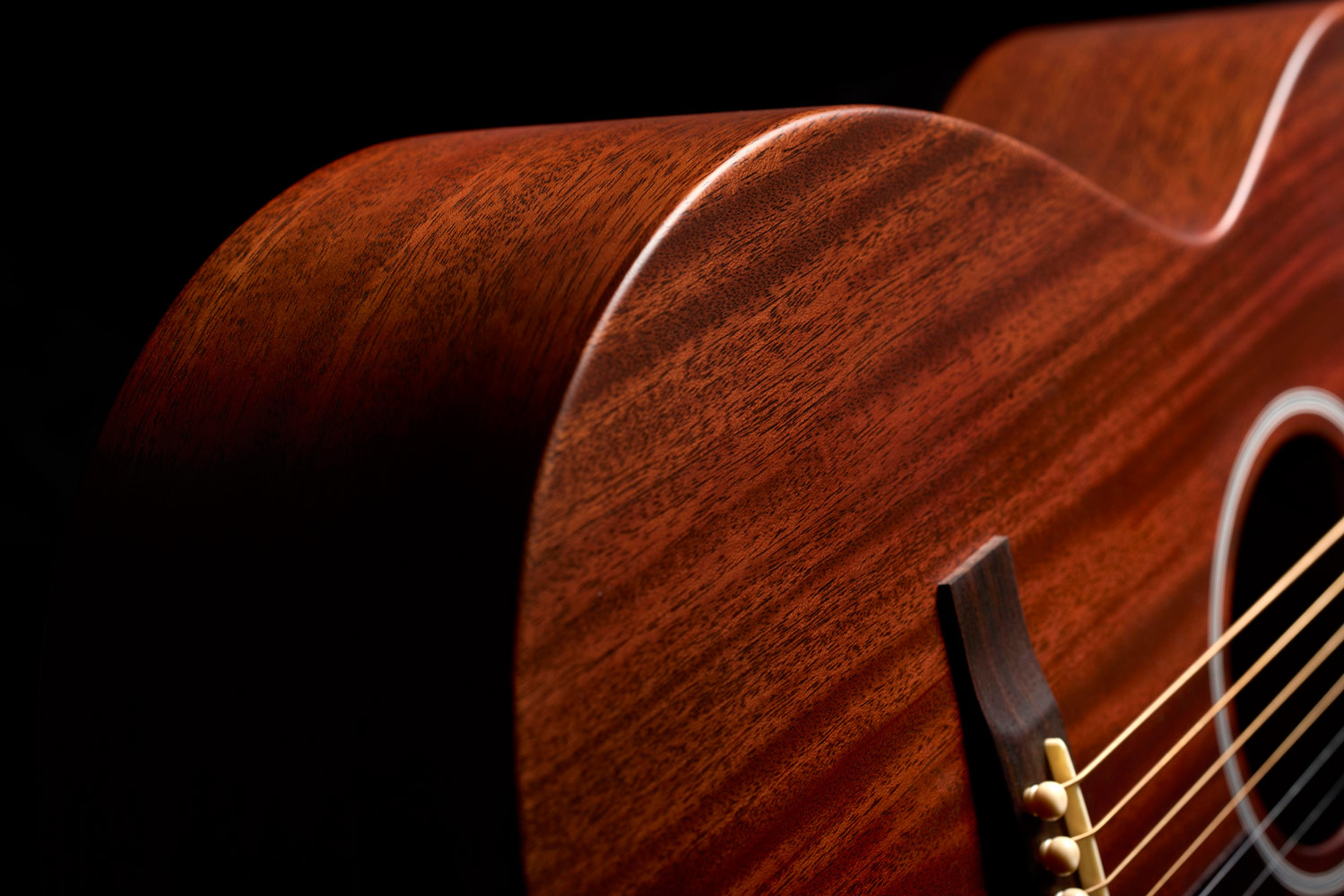 Close-up of M-20 Natural curved body