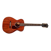 Horizontal side view of M-20E Natural acoustic guitar thumb