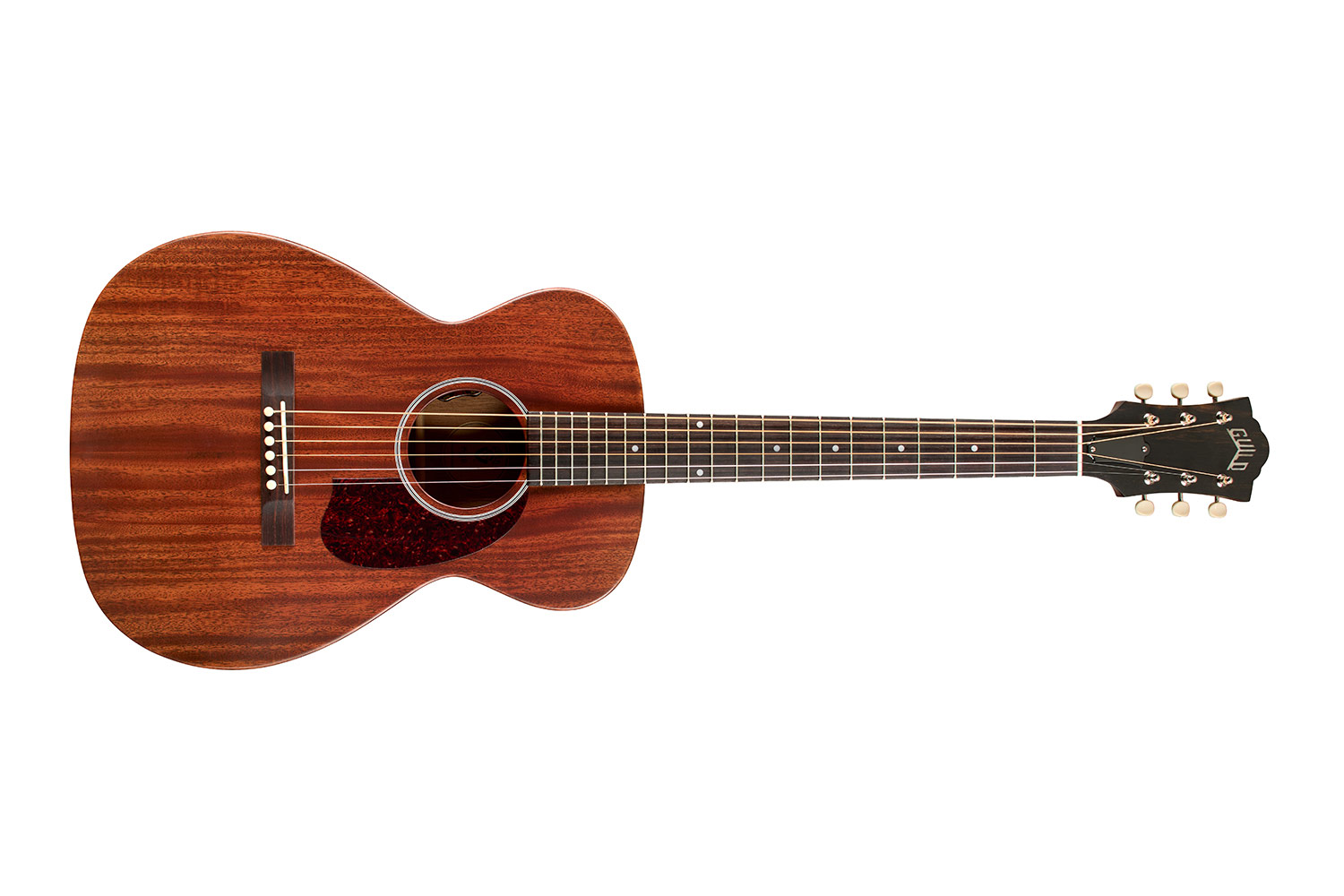 Horizontal front view of M-20E Natural acoustic guitar