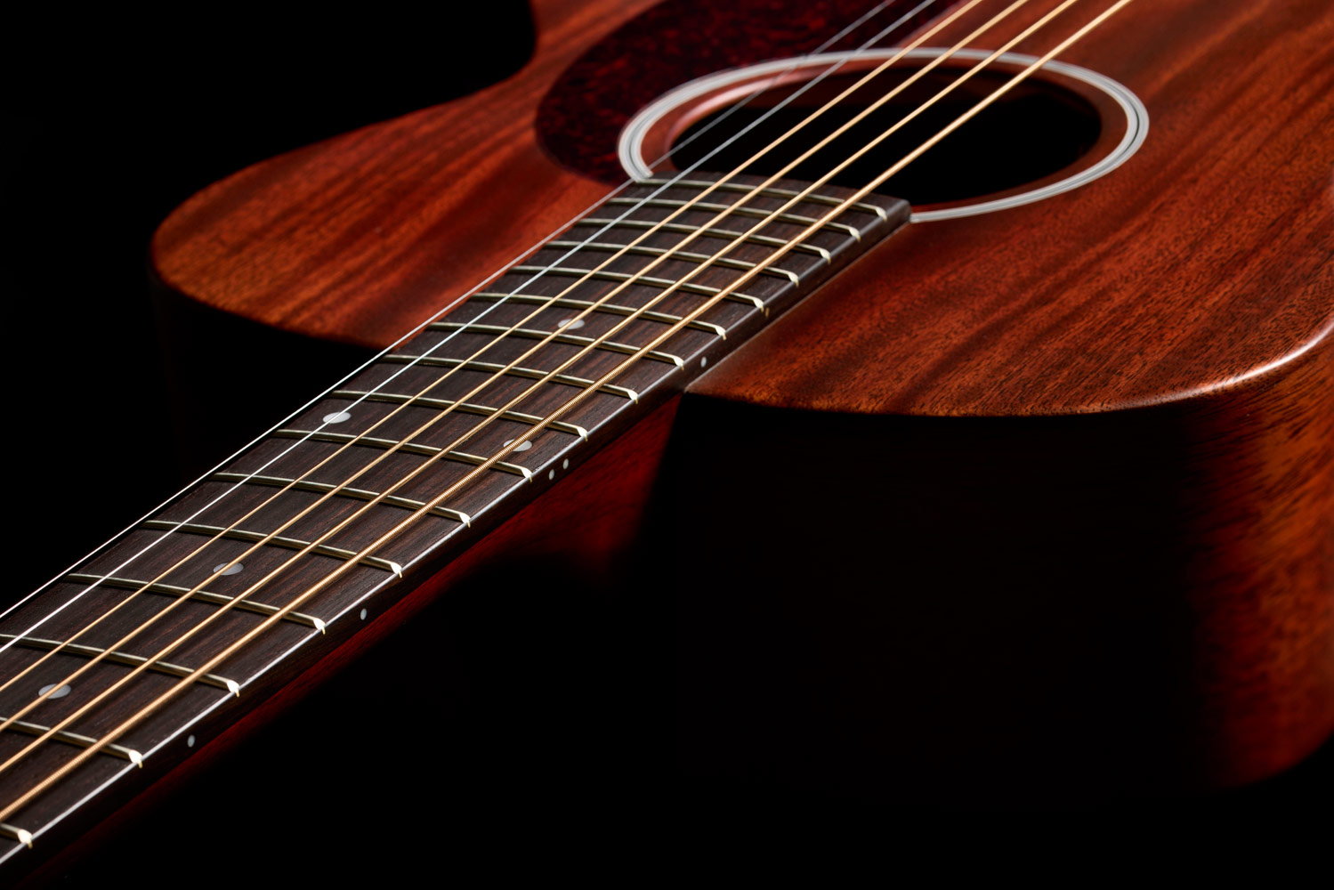 Close-up of M-20 Natural neck and strings