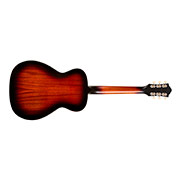 Horizontal back view of M-20E Vintage Sunburst acoustic guitar thumb