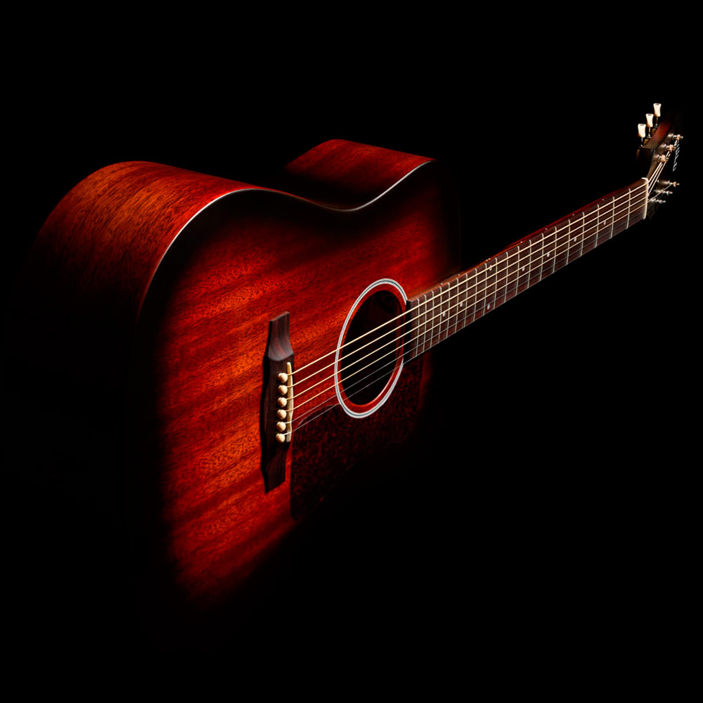 Angled front view of D-20 Vintage Sunburst thumb