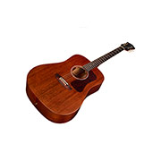 Angled front view of D-20E Natural acoustic guitar thumb