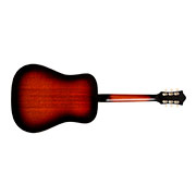 Horizontal back view of D-20E Vintage Sunburst acoustic guitar thumb