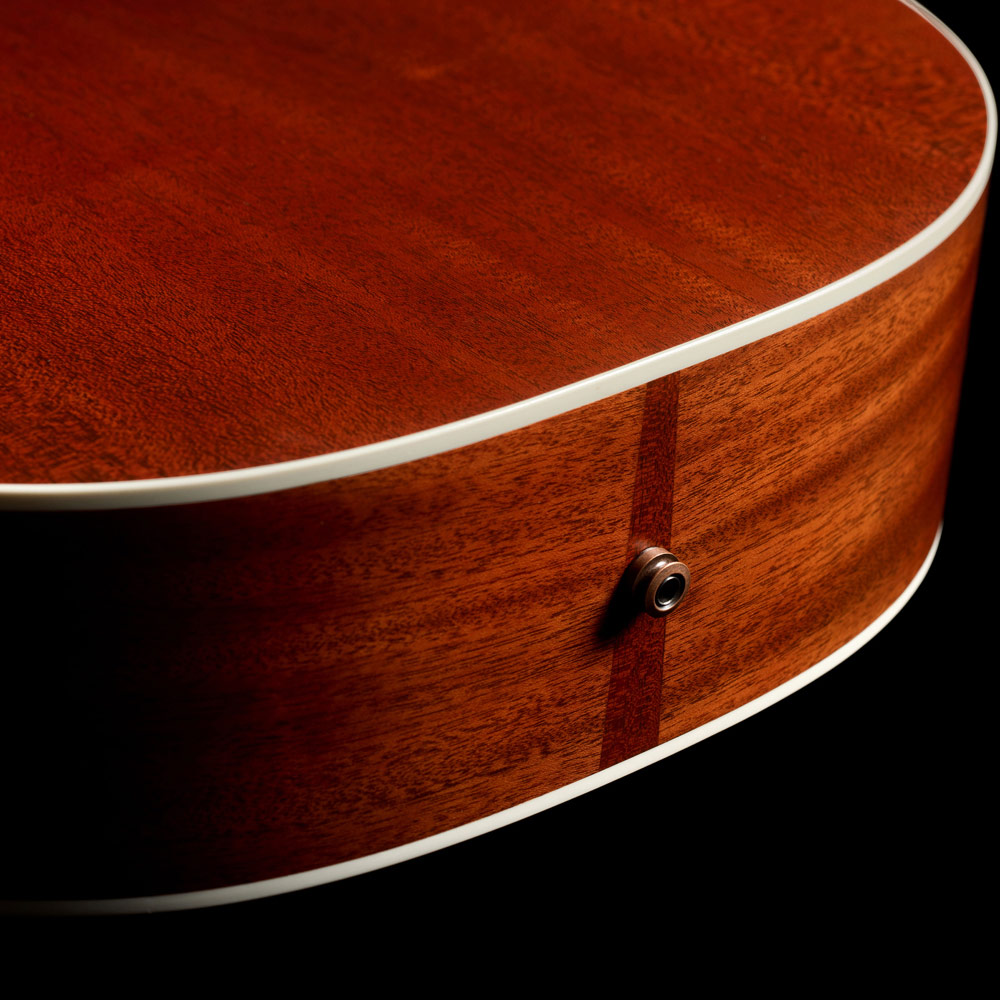 Close-up of F-412 Standard Natural strap pin thumb