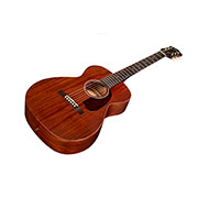 Angled front view of M-20E Natural acoustic guitar thumb