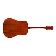 Horizontal back view of D-20E Natural acoustic guitar thumb