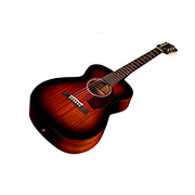 Angled front view of M-20E Vintage Sunburst acoustic guitar thumb