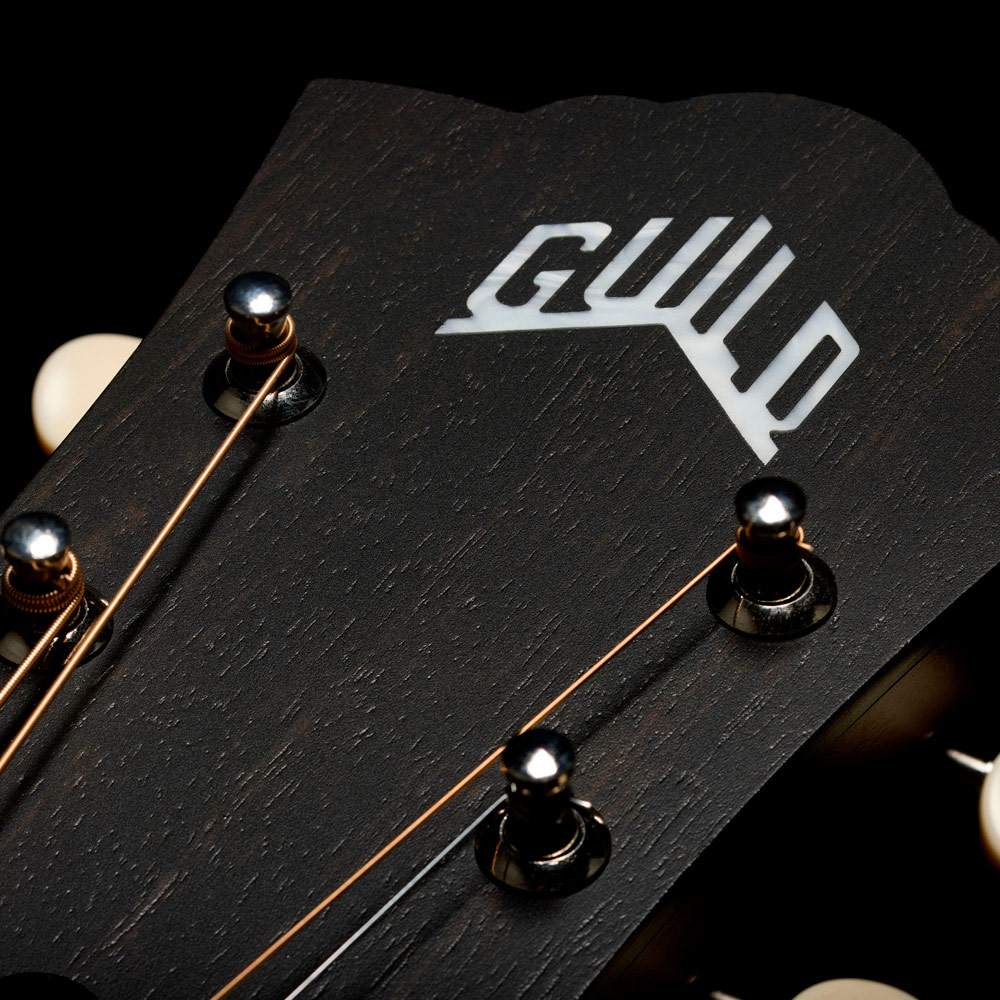 Close-up of the front of the D-20 Natural headstock thumb