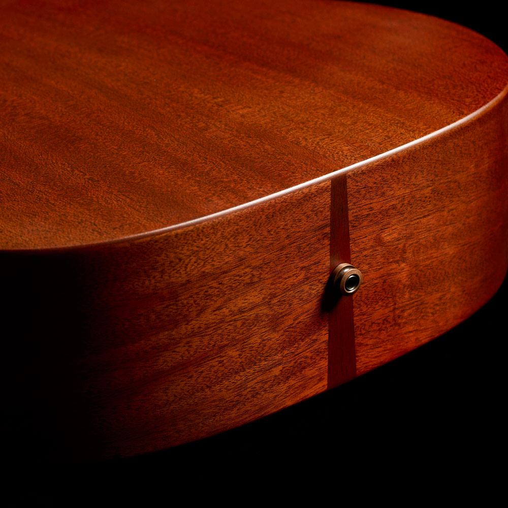 Close-up of D-20 Natural strap pin thumb