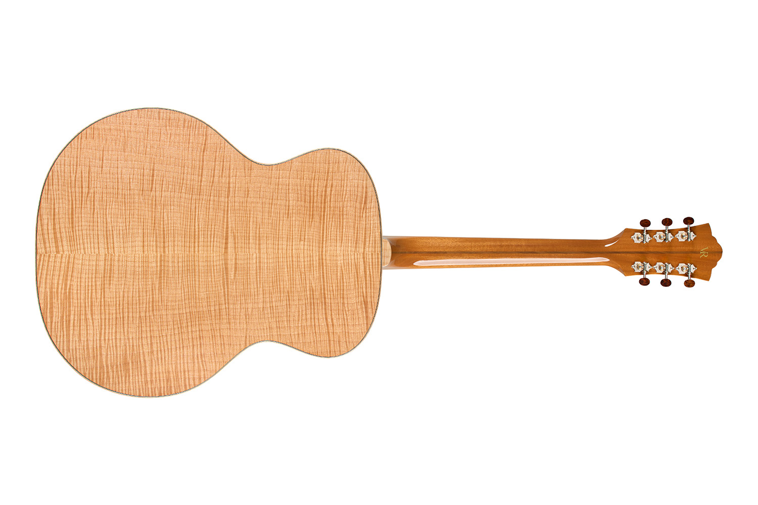 Horizontal back view of VR1 F-40 AU NATUREL guitar