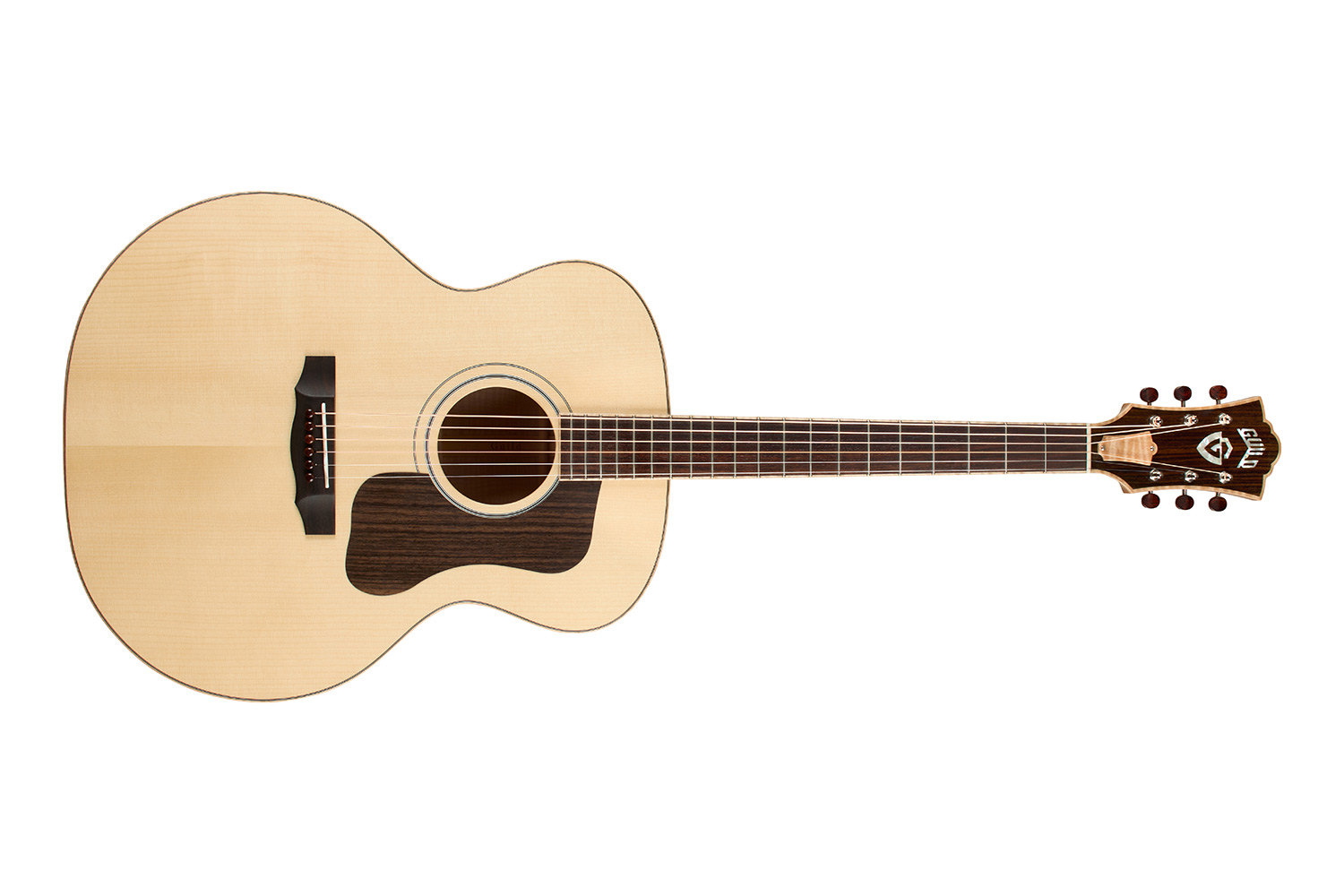 Horizontal side view of VR1 F-40 AU NATUREL guitar