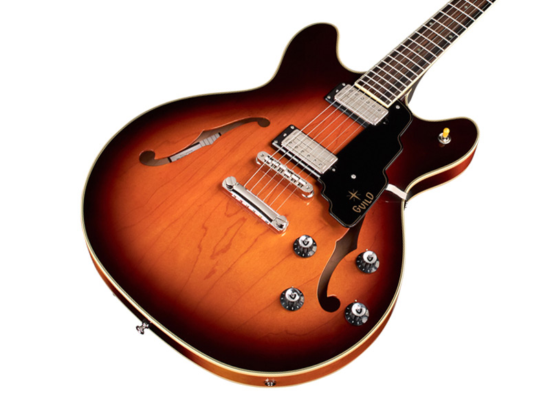 Horizontal front angle body view of Starfire IV ST Vintage Sunburst