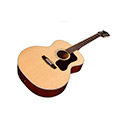 Horizontal angled front view of F-40E Standard Natural acoustic guitar thumb