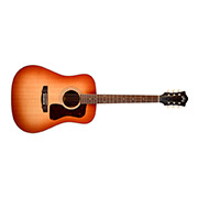 Horizontal front view of D-40E Standard Pacific Sunset Burst acoustic guitar thumb
