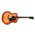 Horizontal side view of F-40E Standard Pacific Sunset Burst acoustic guitar thumb