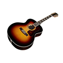 Horizontal front angle view of F-512E Antique Burst guitar thumbnail