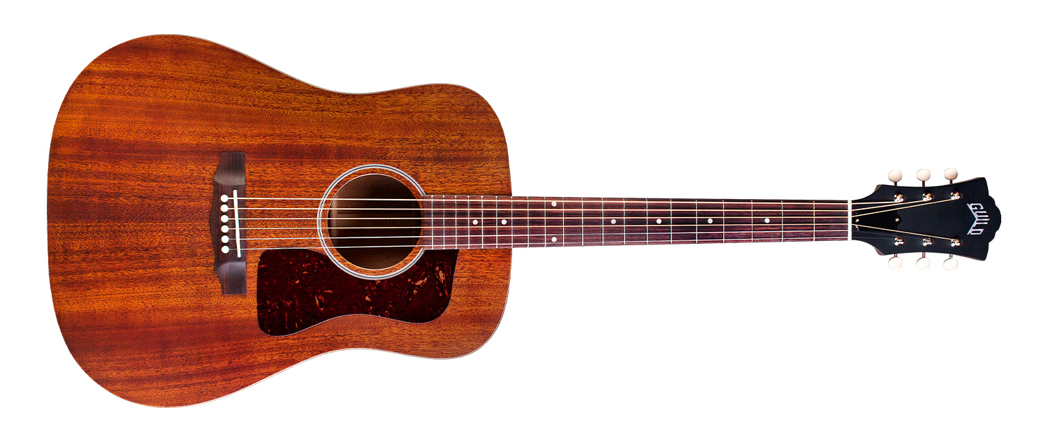 Horizontal front view of D-20 Natural acoustic guitar
