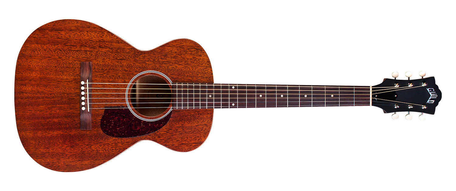 Horizontal front view of M-20 Natural acoustic guitar