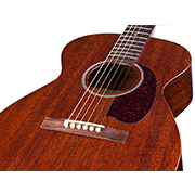 Horizontal back view of M-20 Natural acoustic guitar thumb
