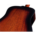 Horizontal back view of D-20 Vintage Sunburst acoustic guitar thumb