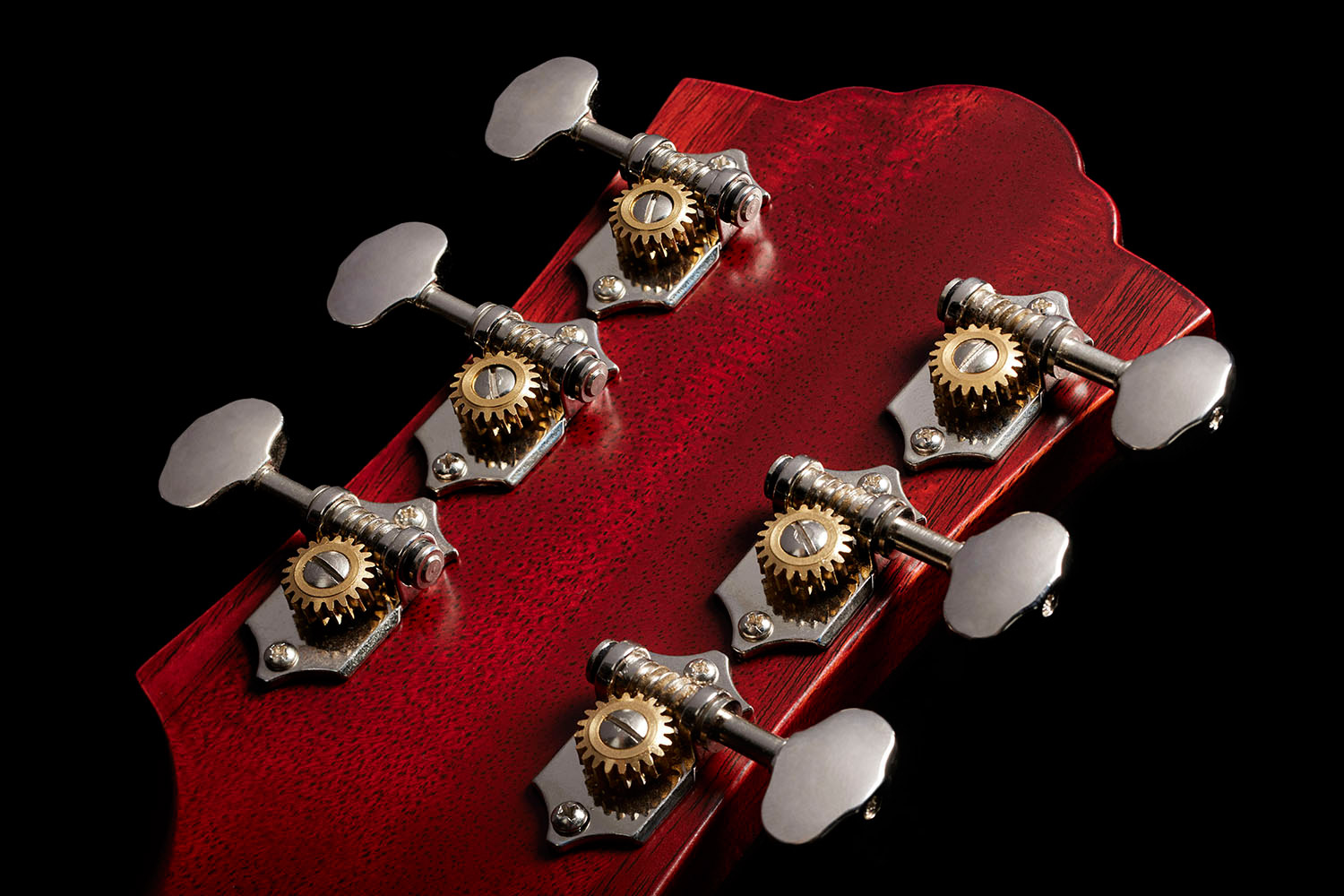 Close-up of back of the M-50 Standard Natural headstock