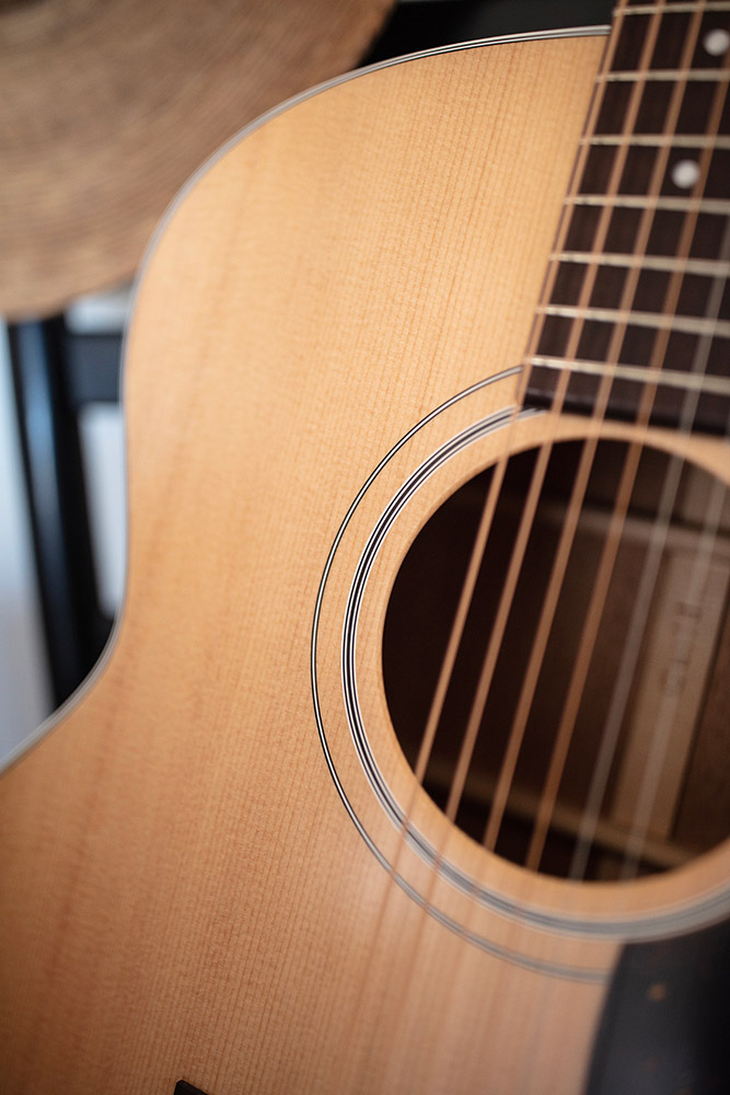 Close-up of F-40 Standard Natural soundhole