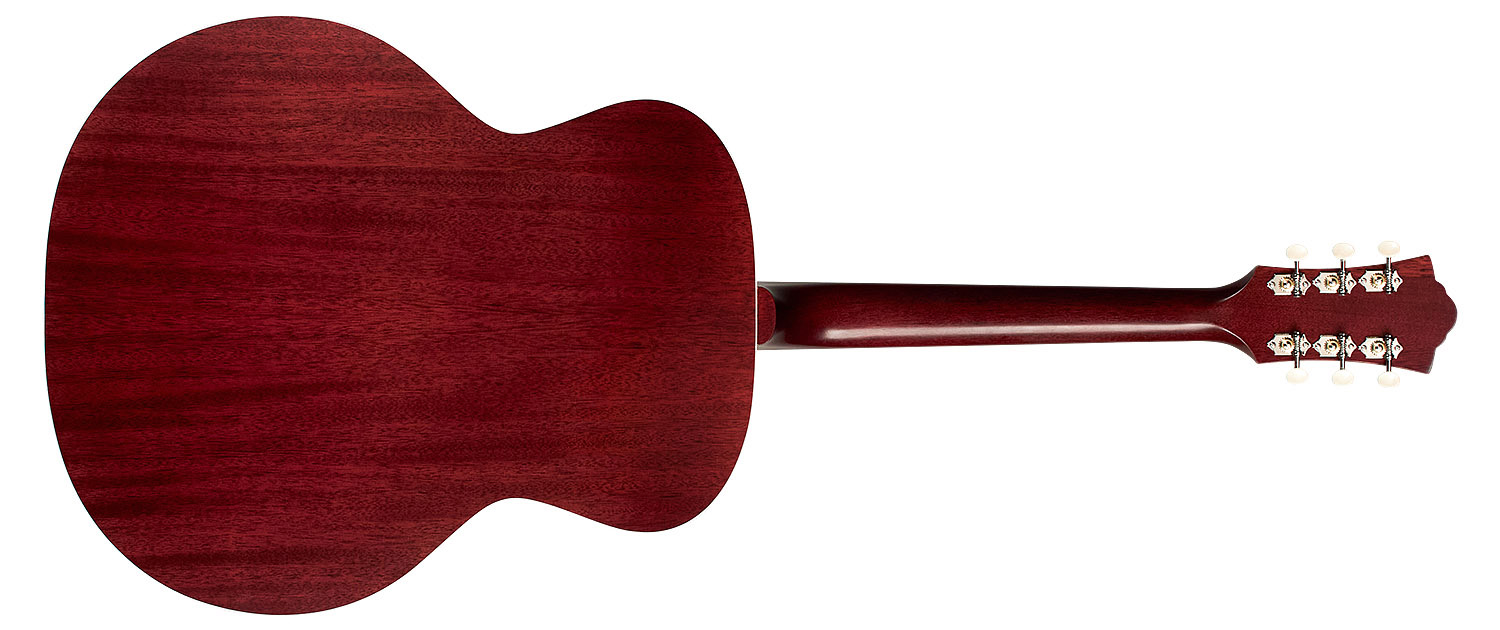 Horizontal back view of F-40 Standard Natural acoustic guitar