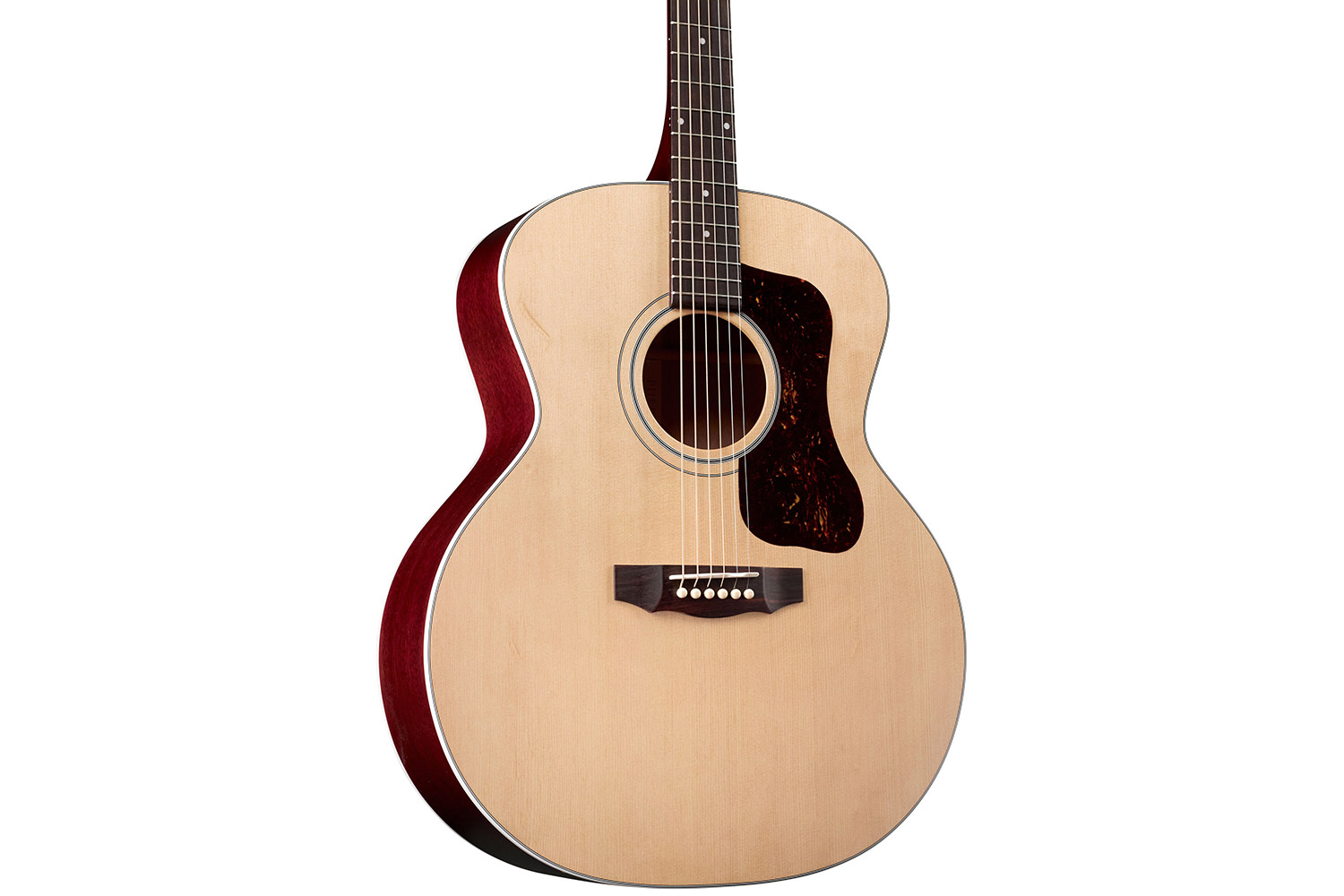 Close-up body view of F-40 Standard Natural acoustic guitar