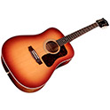 Horizontal angled front view of D-40 Standard Pacific Sunset Burst acoustic guitar thumb