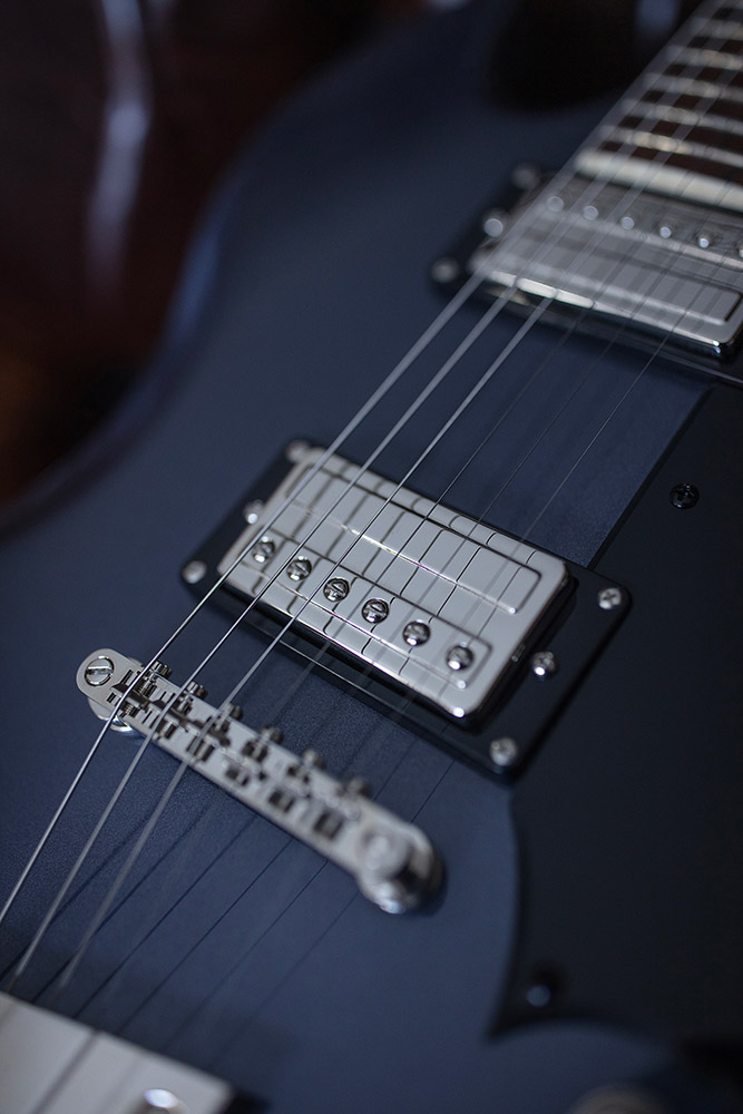 Close-up of Polara Deluxe Canyon Dusk bridge and pickup