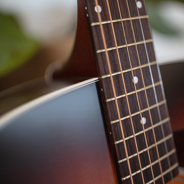 Close-up of D-50 Standard Antique Burst neck thumb