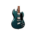 Close up body view of Polara Deluxe Kingswood Green electric guitar thumb