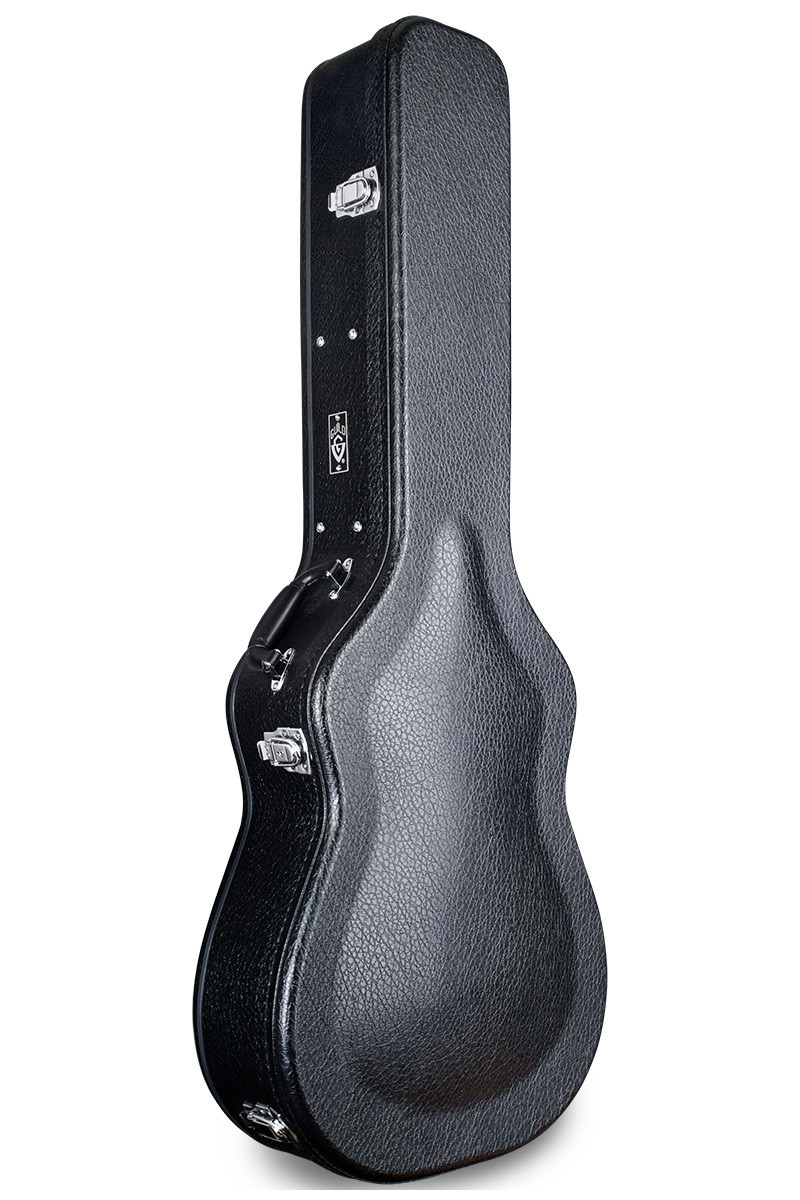 Vertical view of Deluxe Humidified Archtop Wood Case