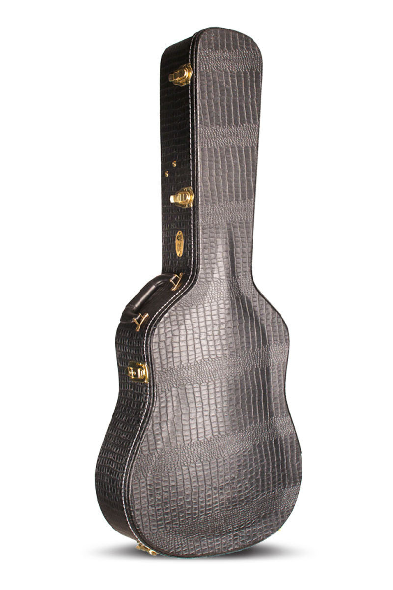 Vertical view of Premium Humidified Archtop Wood Case