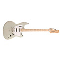 Horizontal front view of Surfliner Sage White electric guitar 