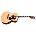Horizontal front angle view of F-512 Natural guitar thumbnail