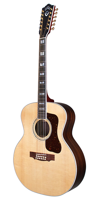 Vertical view of F-512 Natural guitar