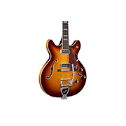 Close-up body view of Starfire Custom DC GVT Sweet Tea guitar
