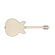 Horizontal back view of Starfire Custom DC GVT Vintage White guitar