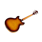 Angled back view of Starfire Deluxe Bass Sweet Tea guitar