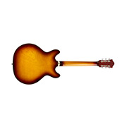 Horizontal back view of Starfire Deluxe DC Sweet Tea guitar