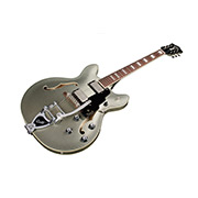 Angled front view of Starfire Deluxe DC GVT Vintage Sterling guitar