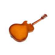 Angled back view of Starfire Deluxe SC GVT Honey Burst guitar