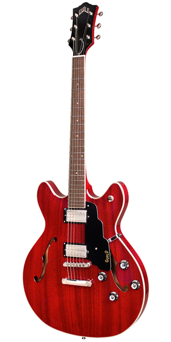 Vertical front view of Starfire I DC Cherry Red