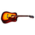 Horizontal front angel view of D-40 Antique Burst acoustic guitar